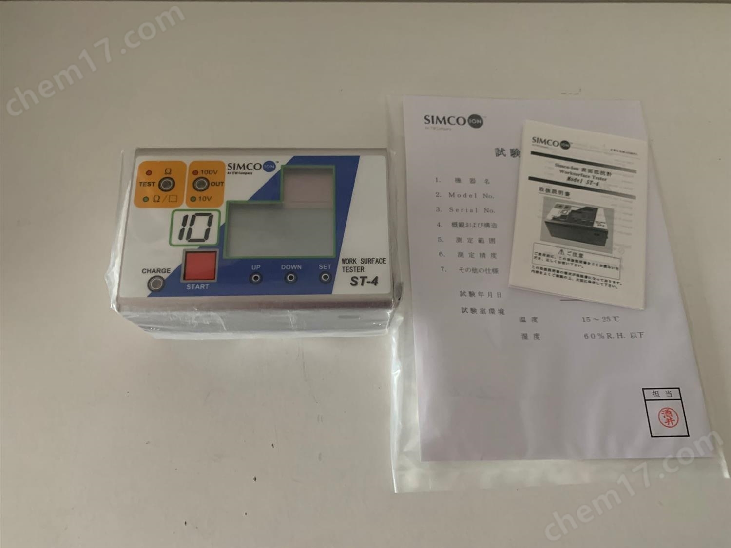 日本SIMCO ST-4靜電阻抗計 靜電測試儀 表面電阻測試儀 產(chǎn)品關(guān)鍵詞:表面阻抗計;st-4靜電測試