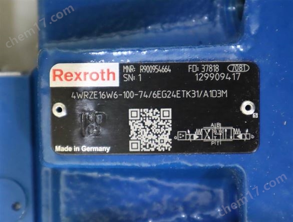 力士樂REXROTH德國進(jìn)口比例閥3DREPE6C-21=25EG24K31