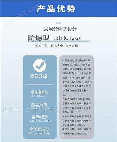 兩線制分體防爆pH計帶hart協議 工業