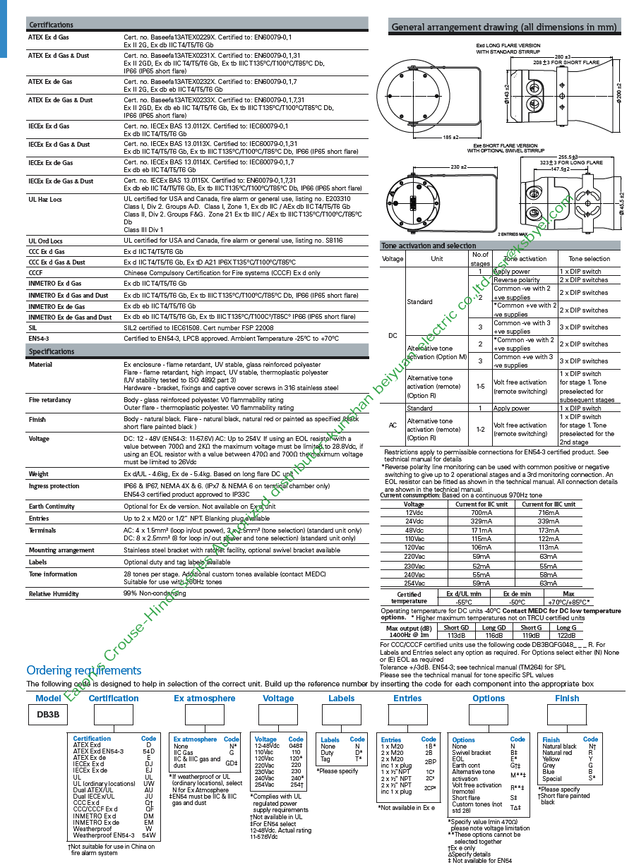 防爆扬声器 DB3BDG048N2BNR