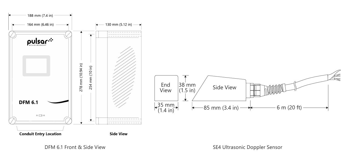 英国Pulsar DFM 6.1超声波流量计 夹持安装